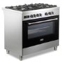 DeLonghi 90cm Dual Fuel Range Cooker - Stainless Steel