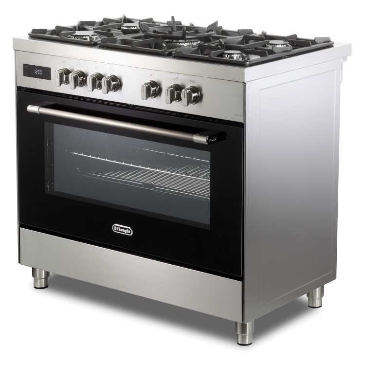 DeLonghi 90cm Dual Fuel Range Cooker - Stainless Steel