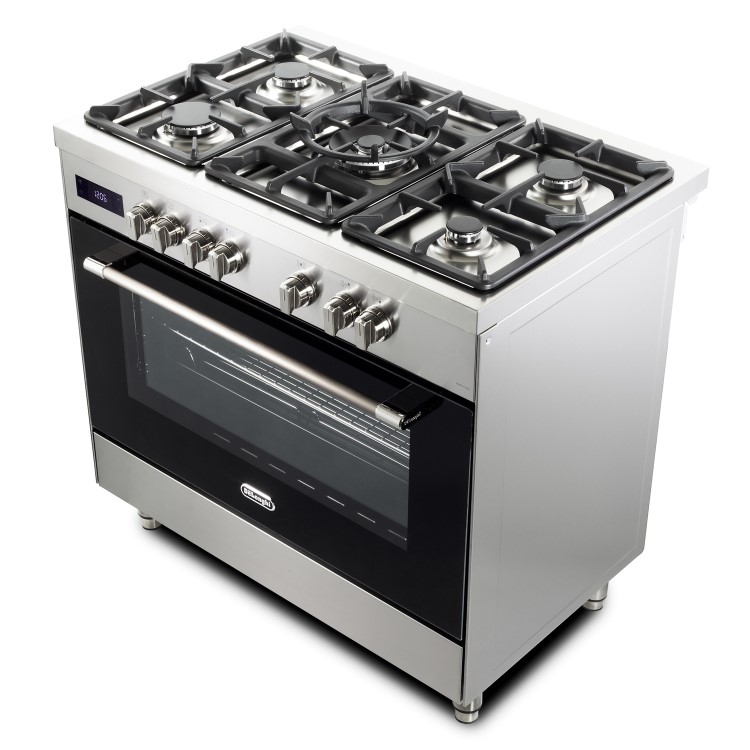 DeLonghi 90cm Dual Fuel Range Cooker - Stainless Steel