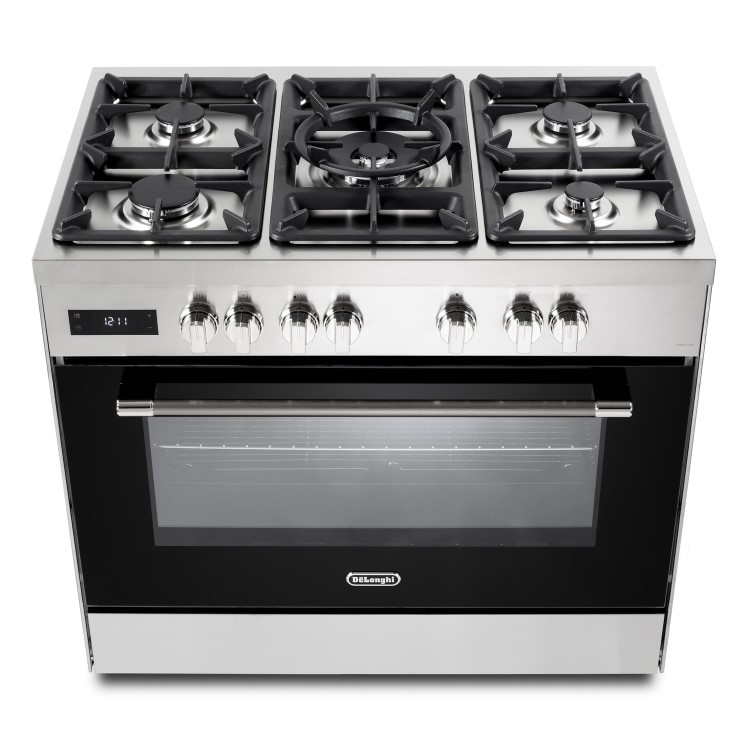 DeLonghi 90cm Dual Fuel Range Cooker - Stainless Steel