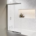 DENBSCH Chrome Sliding Bath Screen - Denver