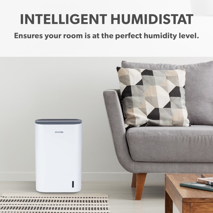 electriQ 8 Litre Smart App Alexa Desiccant Dehumidifier with Heater and Ioniser