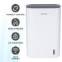 electriQ 8 Litre Smart App Alexa Desiccant Dehumidifier with Heater and Ioniser