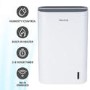 GRADE A2 - electriQ 8 Litre Smart App Alexa Desiccant Dehumidifier with Heater and Ioniser 