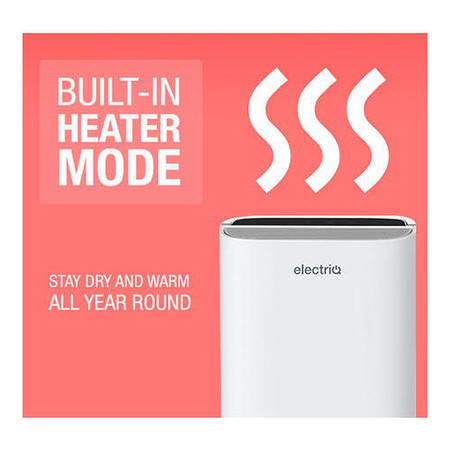 GRADE A2 - electriQ 8 Litre Smart App Alexa Desiccant Dehumidifier with Heater and Ioniser 