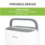 electriQ 8 Litre Smart App Alexa Desiccant Dehumidifier with Heater and Ioniser