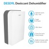 GRADE A2 - electriQ 10 Litre Desiccant Dehumidifier with Heater and HEPA Air Purifier