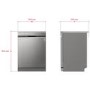 LG TrueSteam 14 Place Settings Freestanding Dishwasher - Silver