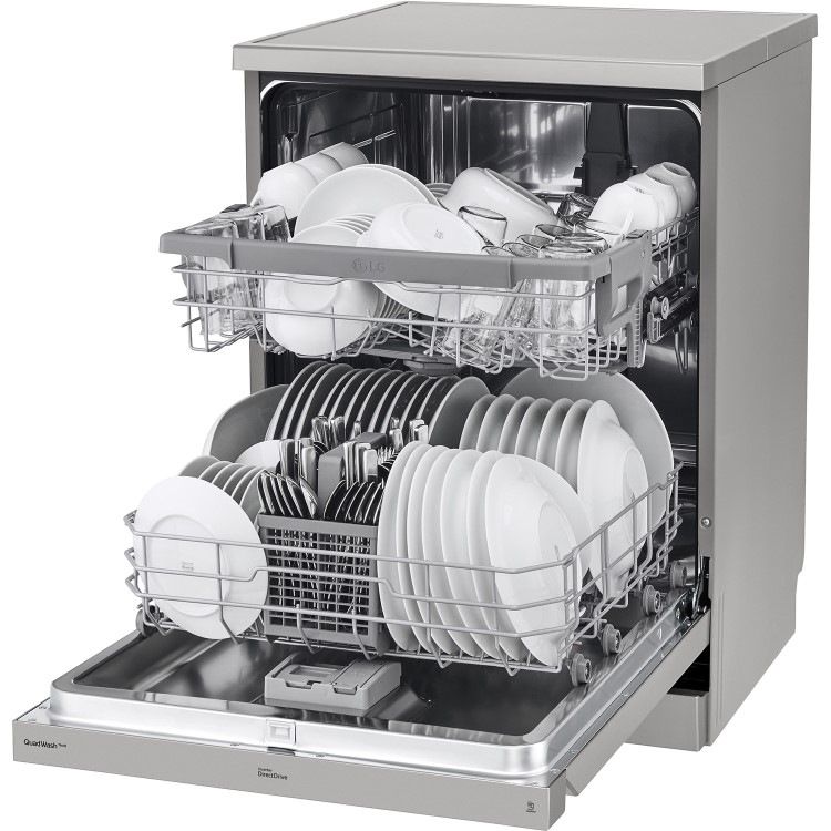 LG TrueSteam 14 Place Settings Freestanding Dishwasher - Silver