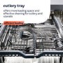 LG TrueSteam QuadWash Freestanding Dishwasher - Smart Wi-Fi, D-Rated, Silver