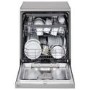 LG TrueSteam QuadWash Freestanding Dishwasher - Smart Wi-Fi, D-Rated, Silver