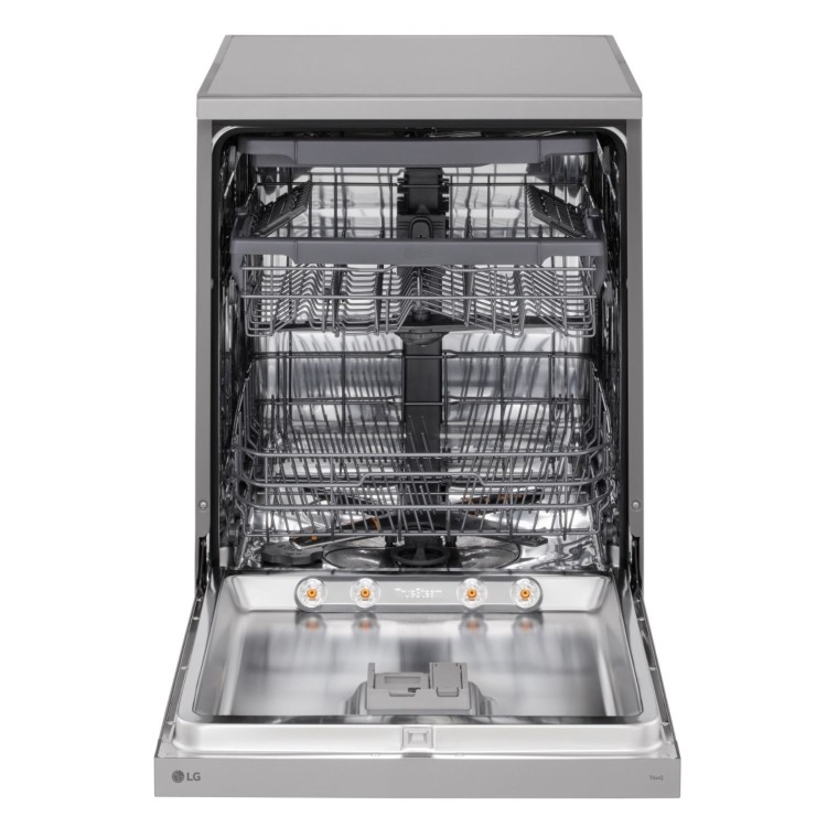 LG TrueSteam QuadWash Freestanding Dishwasher - Smart Wi-Fi, D-Rated, Silver