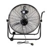 electriQ 24 Inch High Velocity Floor Drum Fan on Wheels - Black