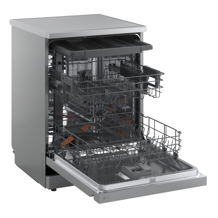 LG TrueSteam Freestanding Dishwasher - Smart Wi-Fi A-Rated Silver