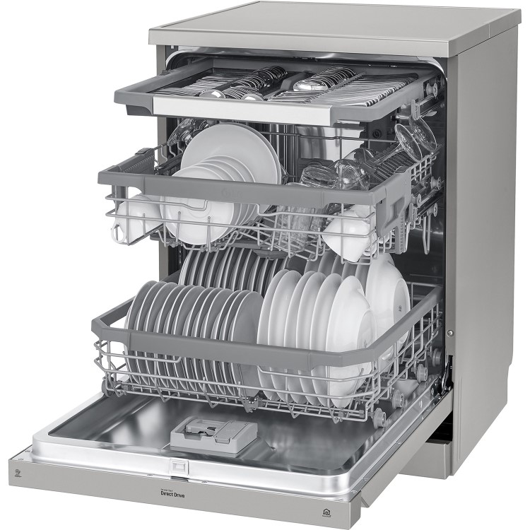 LG TrueSteam Freestanding Dishwasher - Silver