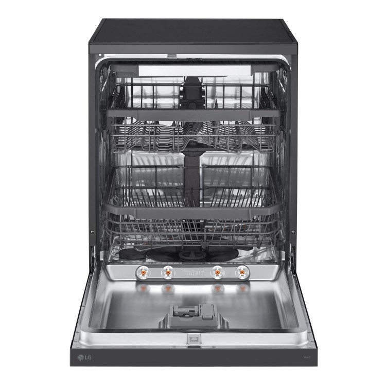 LG TrueSteam QuadWash Freestanding Dishwasher - Smart Wi-Fi, B-Rated, Matte Black
