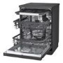 LG TrueSteam QuadWash Freestanding Dishwasher - Smart Wi-Fi, B-Rated, Matte Black