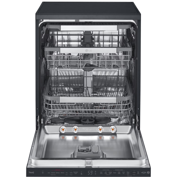 LG TrueSteam 14 Place Settings Freestanding Dishwasher - Black