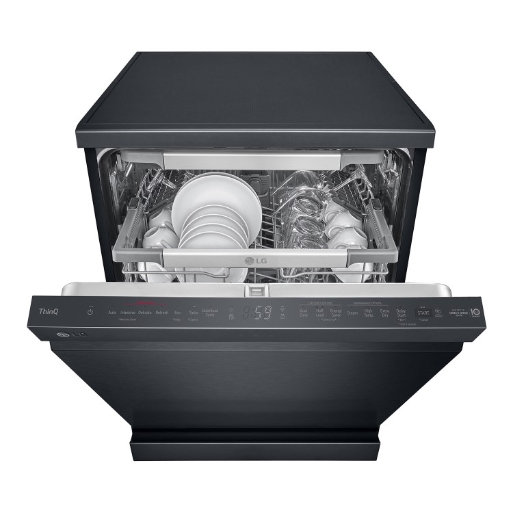 LG TrueSteam 14 Place Settings Freestanding Dishwasher - Black