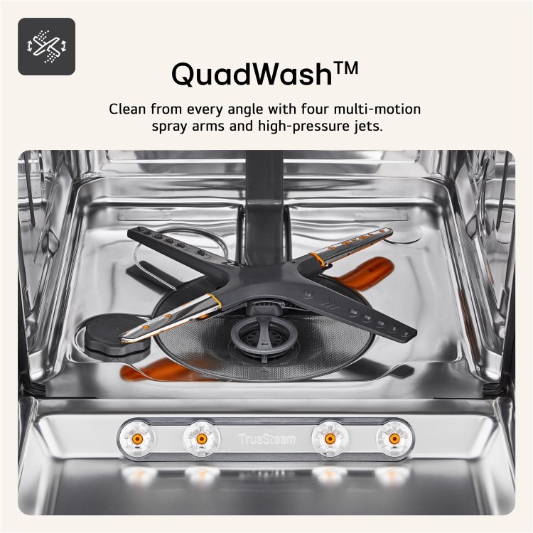 LG TrueSteam&#153; QuadWash&#153; DF587HMS 14 PS WiFi Connected Freestanding Full Size Dishwasher - Matte Black - A-10% Rated