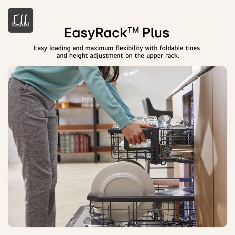 LG TrueSteam&#153; QuadWash&#153; DF587HMS 14 PS WiFi Connected Freestanding Full Size Dishwasher - Matte Black - A-10% Rated