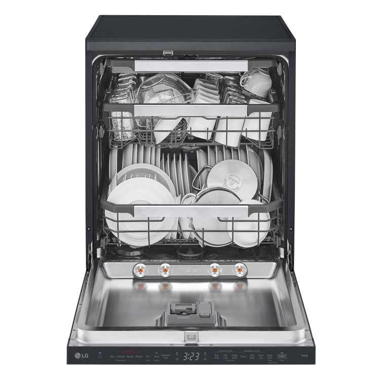 LG TrueSteam&#153; QuadWash&#153; DF587HMS 14 PS WiFi Connected Freestanding Full Size Dishwasher - Matte Black - A-10% Rated