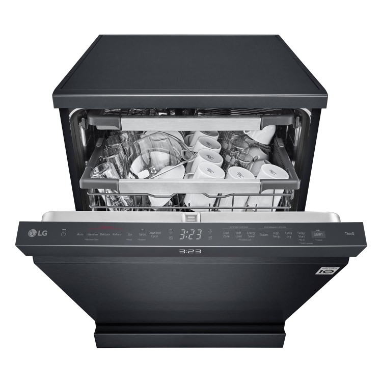 LG TrueSteam&#153; QuadWash&#153; DF587HMS 14 PS WiFi Connected Freestanding Full Size Dishwasher - Matte Black - A-10% Rated
