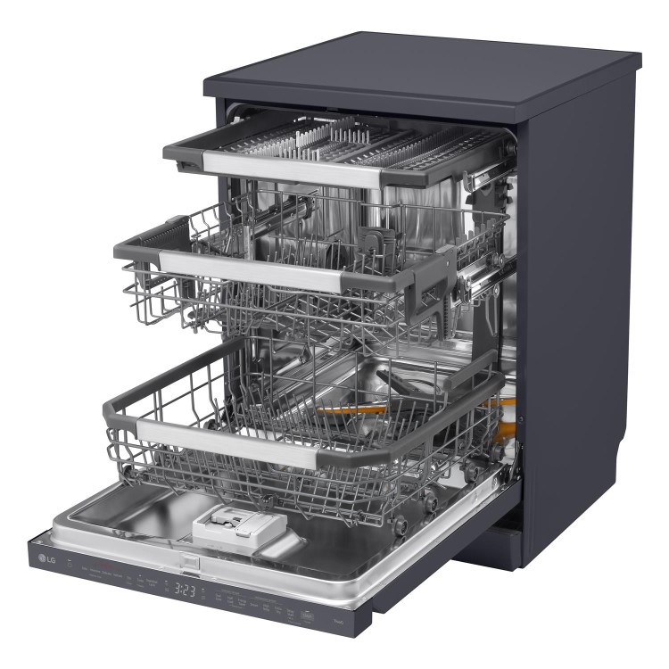 LG TrueSteam&#153; QuadWash&#153; DF587HMS 14 PS WiFi Connected Freestanding Full Size Dishwasher - Matte Black - A-10% Rated
