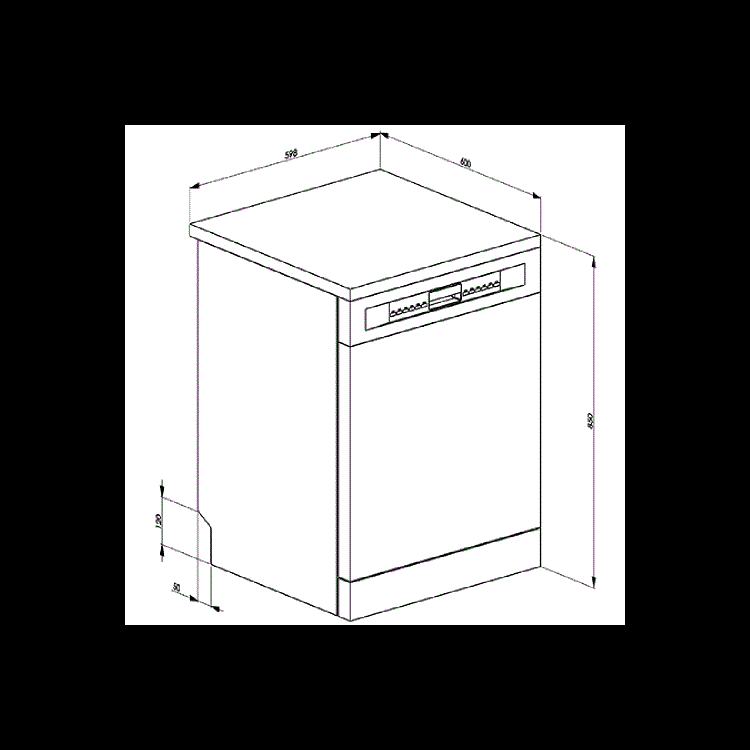 Smeg DF614PTX 14 Place Freestanding Dishwasher - Stainless Steel