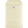 GRADE A2 - Smeg 50&#39;s Retro Style DF6FABCR 13 Place Freestanding Dishwasher - Cream