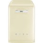 GRADE A2 - Smeg 50's Retro Style DF6FABCR 13 Place Freestanding Dishwasher - Cream