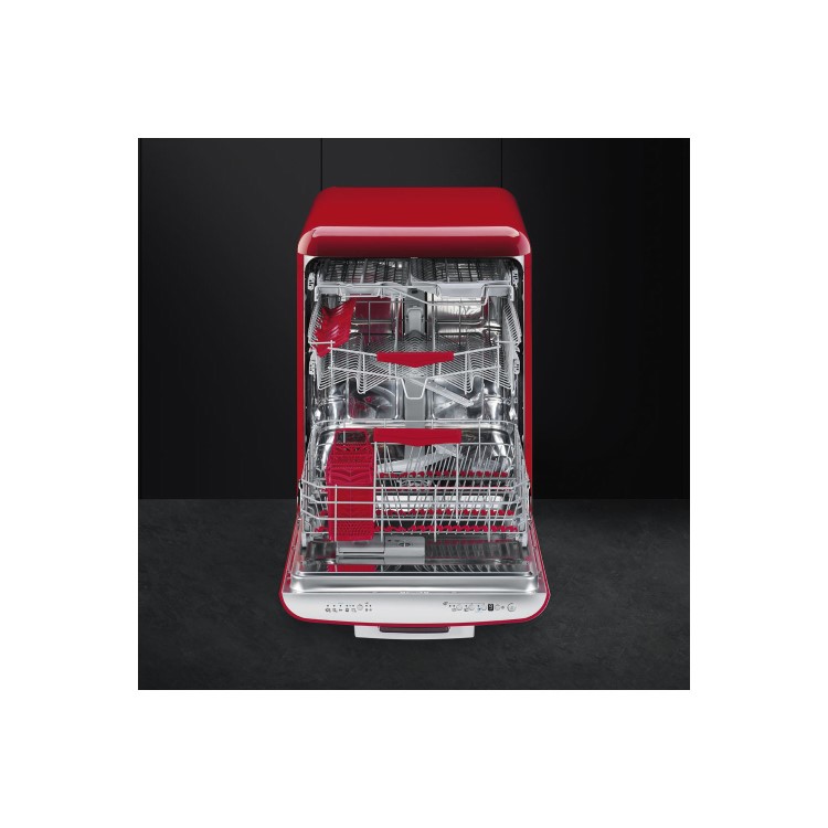 Smeg 50's Retro Style DF6FABRD 13 Place Freestanding Dishwasher - Red
