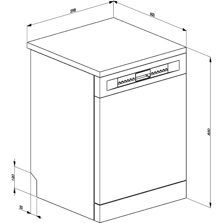 GRADE A3 - Smeg DFD6132X-2 13 Place Freestanding Dishwasher - Stainless Steel