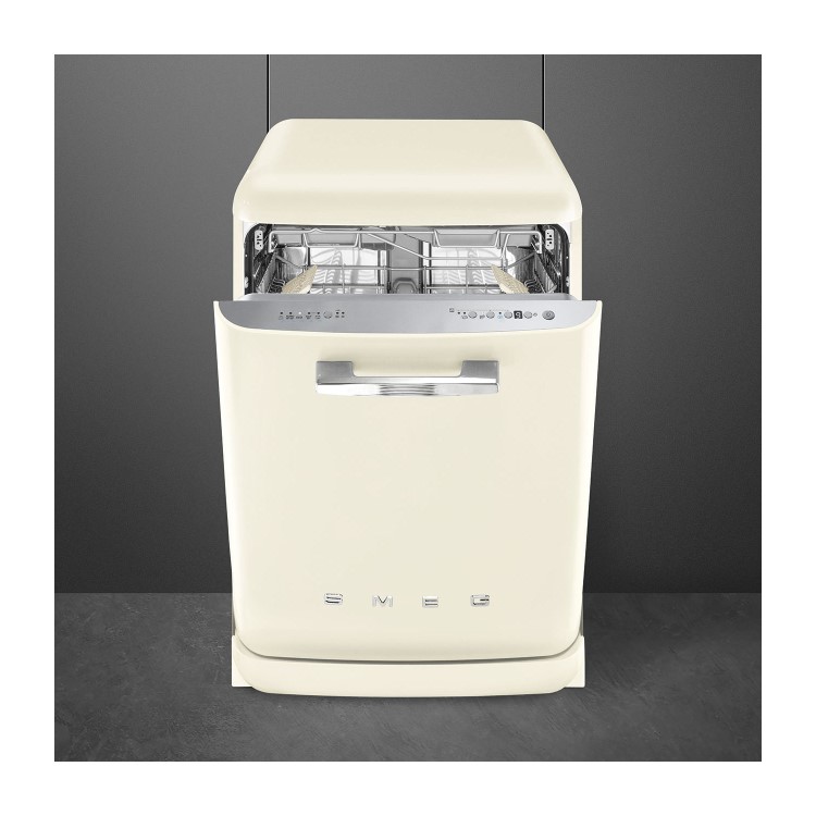 Smeg Retro Freestanding Dishwasher - B-Rated, Cream