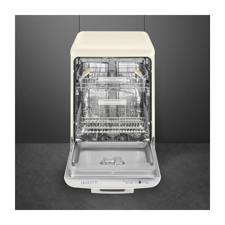 Smeg Retro Freestanding Dishwasher - B-Rated, Cream