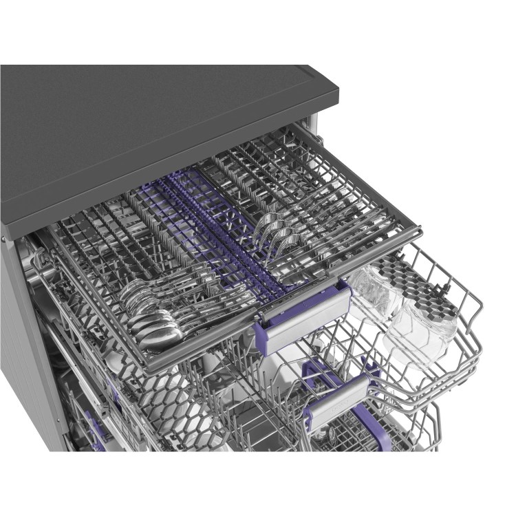 Beko DFN29420G 14 Place Freestanding Dishwasher Graphite With Cutlery Tray & EverClean Filter