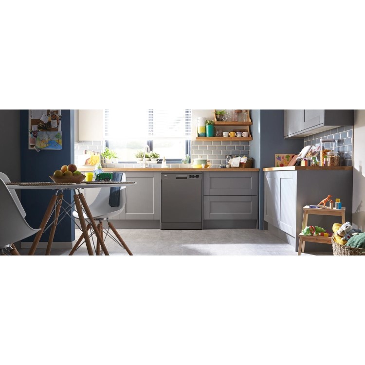 Beko DFN29420G 14 Place Freestanding Dishwasher Graphite With Cutlery Tray & EverClean Filter