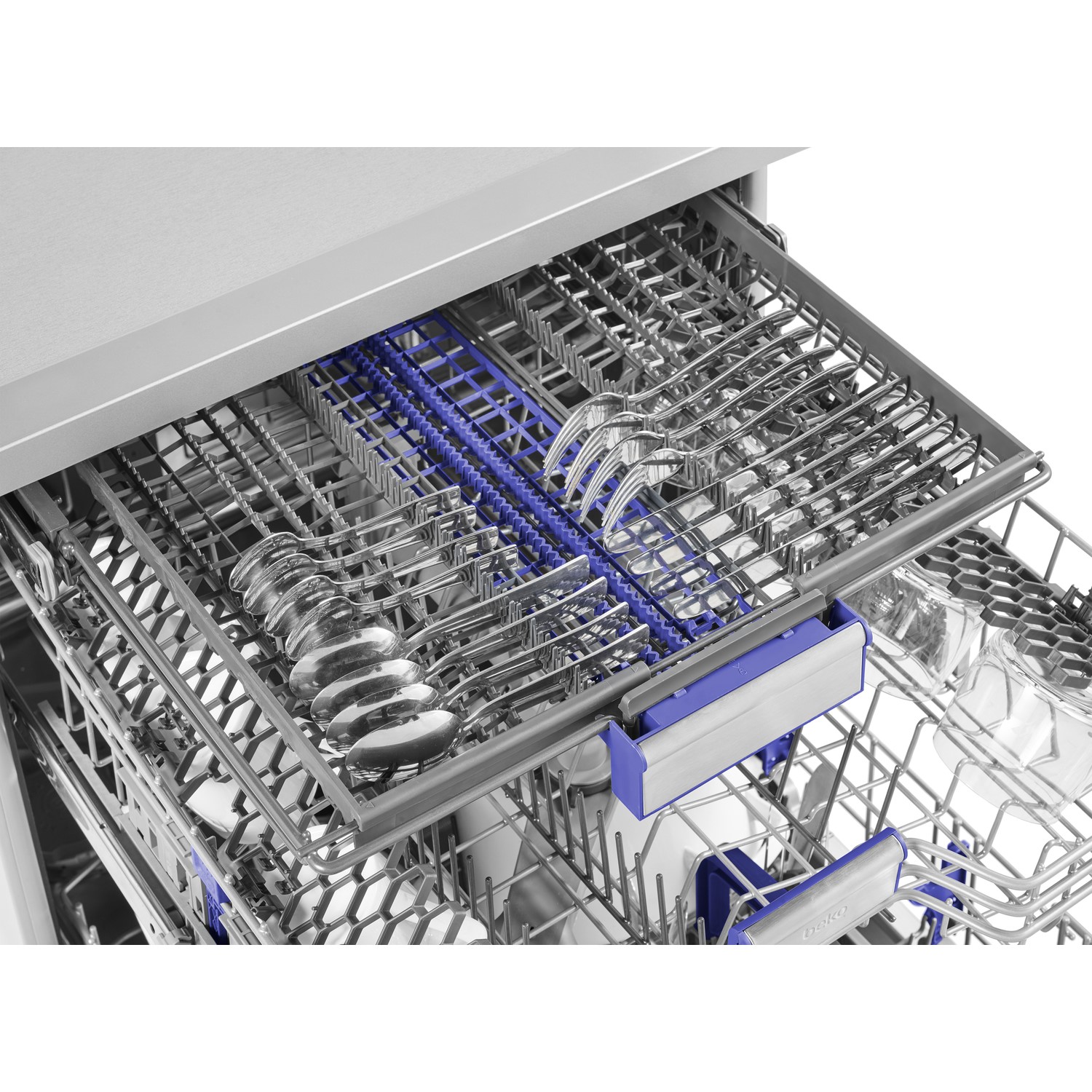 dishwasher with top cutlery drawer