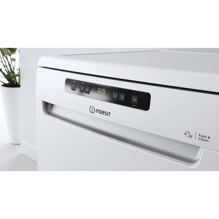 Indesit DFO3T133F 14 Place Freestanding Dishwasher With Cutlery Tray - White