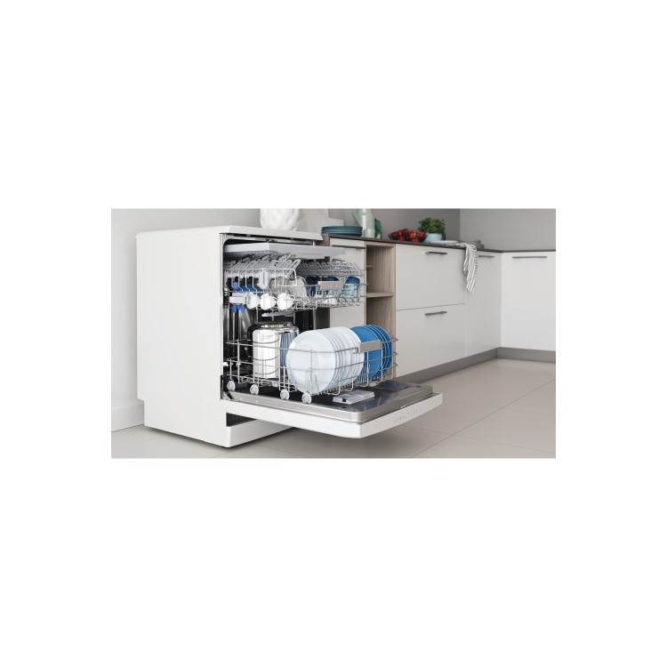 Indesit DFO3T133F 14 Place Freestanding Dishwasher With Cutlery Tray - White