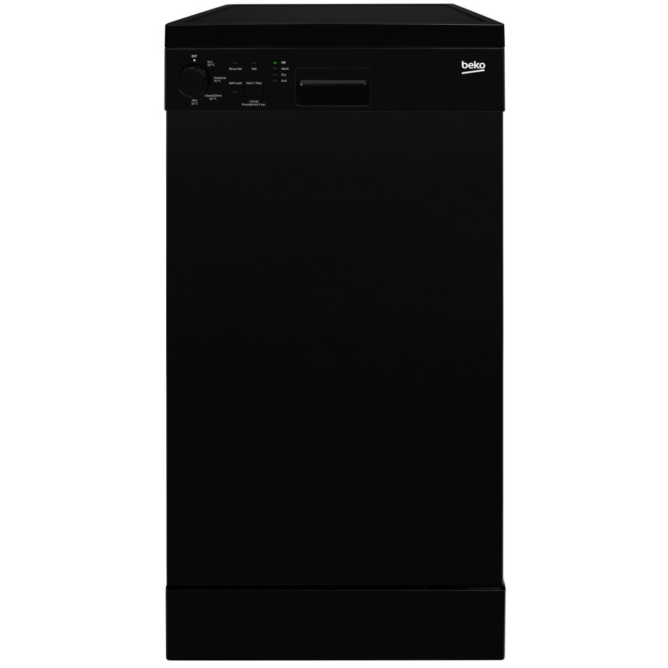Beko DFS04010B 10 Place Slimline Freestanding Dishwasher Black Appliances Direct