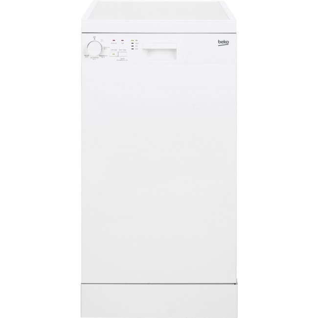 GRADE A2 - Beko DFS05010W 10 Place Slimline Freestanding Dishwasher - White