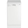 GRADE A2 - Beko DFS05X10W Slimline 10 Place Freestanding Dishwasher - White