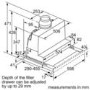 Refurbished Bosch Series 4 DFS067A51B 60cm Telescopic Canopy Cooker Hood Stainless Steel