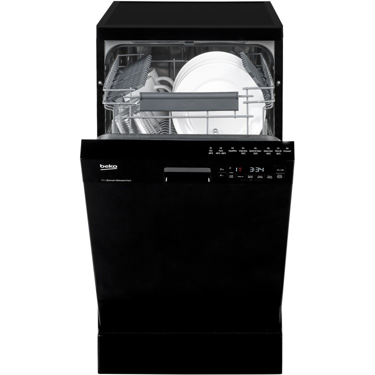 Beko DFS28R20B 10 Place Slimline Freestanding Dishwasher With Quick Programmes & And Efficient Motor - Black