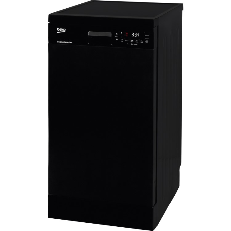 Beko DFS28R20B 10 Place Slimline Freestanding Dishwasher With Quick Programmes & And Efficient Motor - Black
