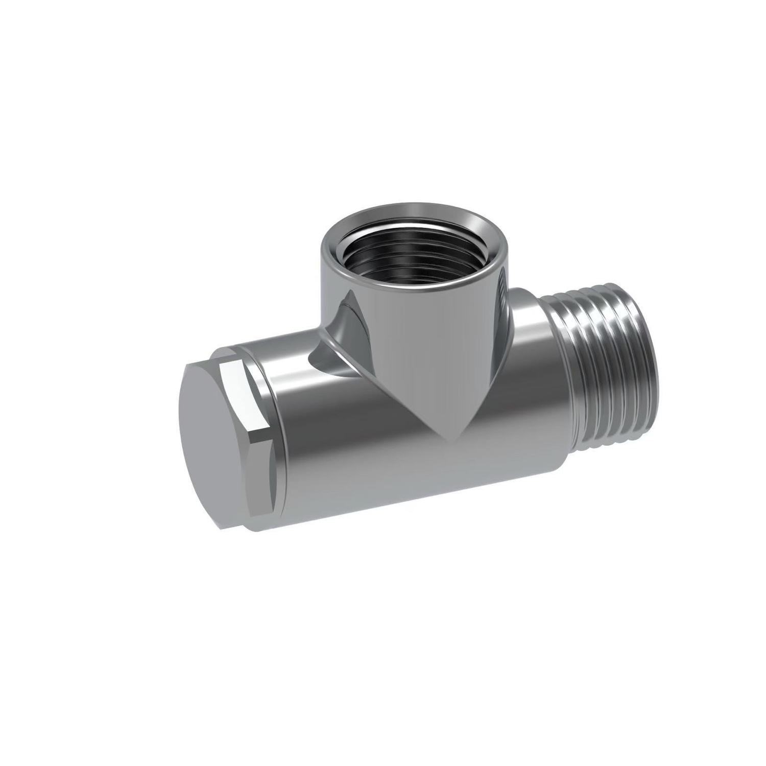 Image of Elego Dual Fuel T Piece Chrome DFTP-CH Chrome