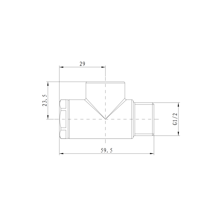 Elego Dual Fuel T Piece Chrome