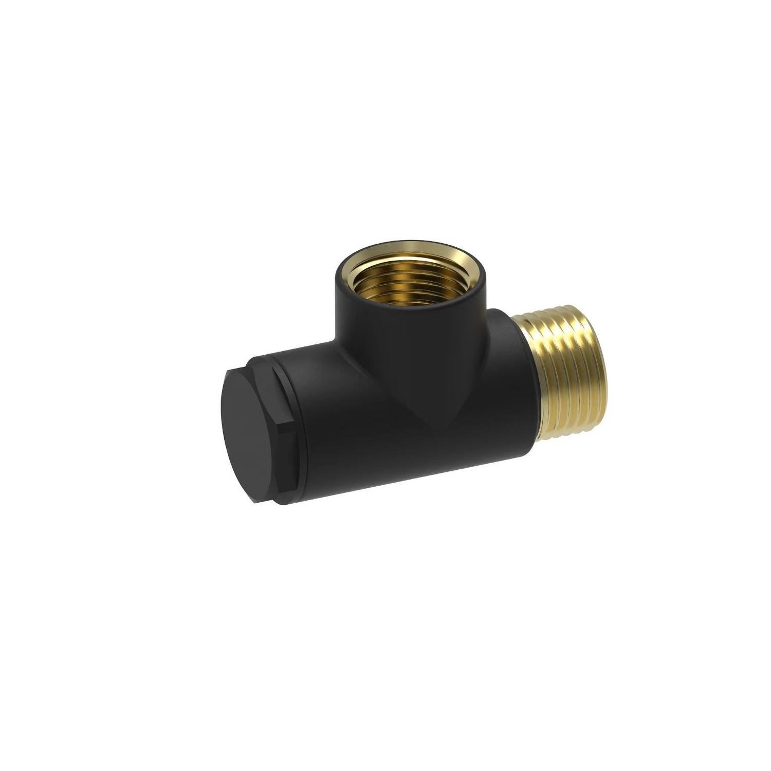 Dual Fuel T Piece Matte Black