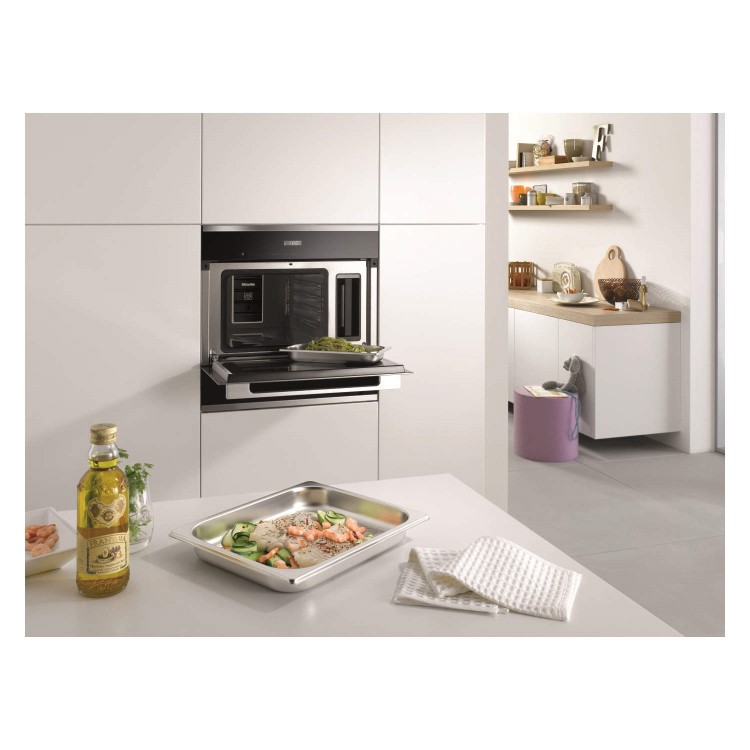 Miele DG 6100 DG6100clst 38 Litre Built-in Single Steam Oven With EasySensor Controls - Stainless Steel